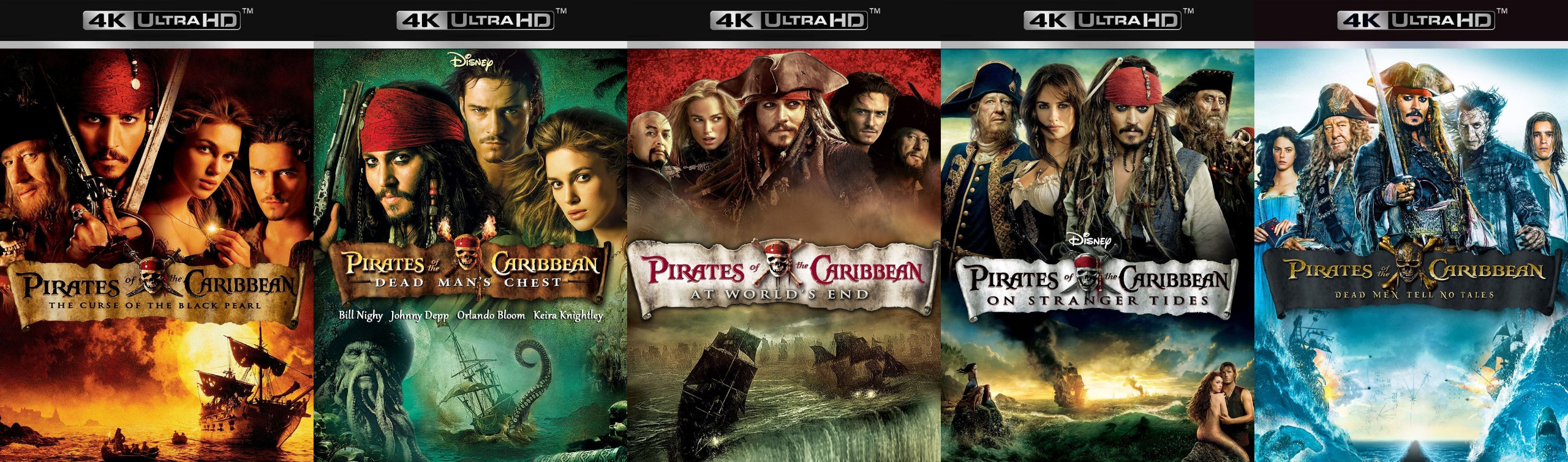 《加勒比海盗》系列五部合集 4K REMUX 原盘 杜比视界 国英双语音轨 内封简英&简中特效字幕 (308GB)